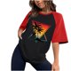 thumbnail image 1 of Tops con estampado de sol de playa de manga corta de ocio con cuello redondo de verano para mujer OAVQHLG3B Store  lin121212, 1 of 5