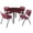 Brown, variant on Romig Kahlo 30 in. Square Breakroom Table- Maple Top, Black Base & 4 M Stack Chairs- Blue
