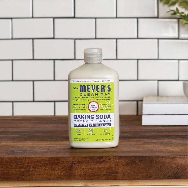 Mrs. Meyer's, Baking Soda Cream Cleaner, Lemon Verbena, 16 fl oz