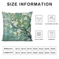 thumbnail image 5 of Creowell White Flowers Pillow Covers for Couch Sofa Indoor Outdoor Pillowcase 1PC Square Design Short Plush Printed on Both Sides 18x18in, 5 of 5