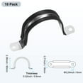 thumbnail image 3 of Uxcell 10 Pack Cable Clamps 1.5" 304 Stainless Steel Rubber U Shape for Tube, 3 of 7