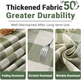 thumbnail image 4 of Green Gingham Tablecloth Rectangle Tables Checkered Buffalo Plaid Table Cloth Cotton Linen Farmhouse Tablecloths Washable Wrinkle Free for Baby Shower Picnic Kitchen, 60"x120" 10-12 Seats, 4 of 7