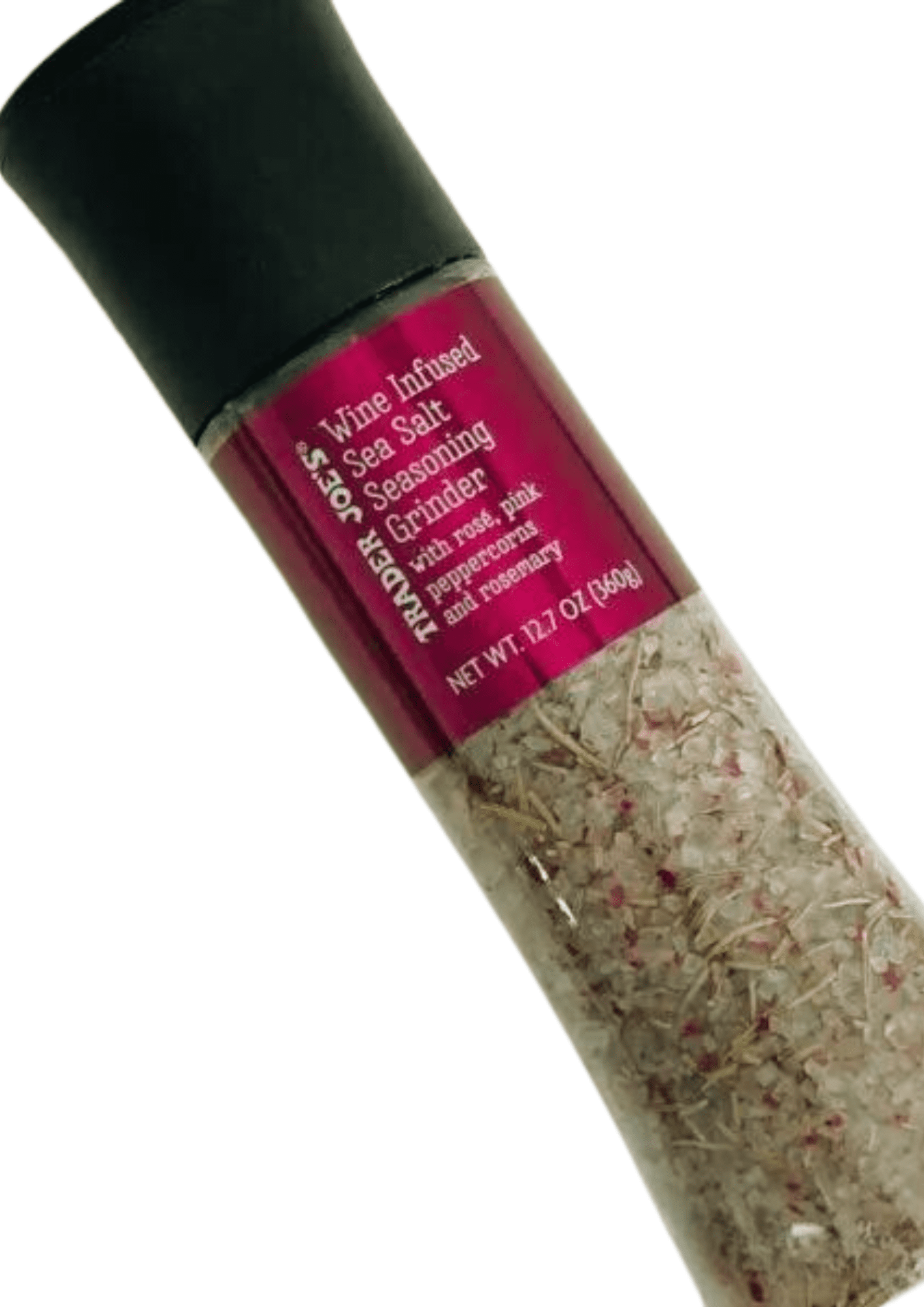 Trader Joe's Wine Infused Sea Salt Seasoning Grinder 12.7oz 360g- Pack of 1