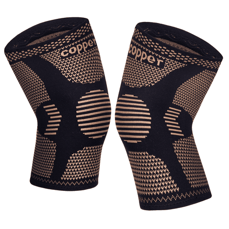 KHNYX Copper Knee Brace Support for Men and Women Compression Sleeve Knee Pads for Knee Pain, Sports, Workout, Arthritis, ACL, Joint Pain Relief