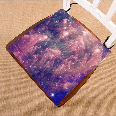 

PHFZK Cosmos Cosmic Background Chair Pad Stars of a Planet and Galaxy in a Outer Space Seat Cushion Chair Cushion Floor Cushion Two Sides Size 16x16 inches