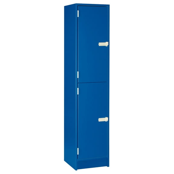 ID Systems 4 Section, Double Compartment Storage Locker with Locking Doors-16" D x 18" W x 72" H