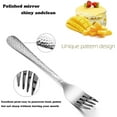 thumbnail image 3 of ShiYe toys store Juego de tenedores para cena martillados de acero inoxidable de 6 piezas, tenedores para cubiertos de ensalada para uso en el hogar, cocina, restaurante, borde redondo y pulido espejo, 3 of 5
