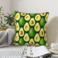 thumbnail image 4 of KLL Avocado Decorative Throw Pillow Covers Velvet Soft for Couch Sofa Bedroom Living Room Outdoor (No pillow core)- 16"x16", 4 of 5