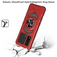 thumbnail image 3 of Kaleidio Case For TCL30 XE 5G [Robotic Hybrid] Rugged Shockproof [Ring Stand] Magnetic Armor Impact Cover [Red/Black], 3 of 3