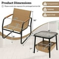 thumbnail image 3 of Costway 3 PCS Patio Furniture Set with Breathable Mesh Fabric and Metal Frame Garden, 3 of 10