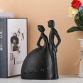 thumbnail image 5 of Romantic Couple Figurines Golden Eternal Heart Figure (b), 5 of 5
