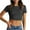 Black-04, variant on perfectbot Womens Summer Crop T-Shirts Short Sleeve Slim Plain Blouses Plus Size Tops Going Out Trendy Size XS-XXL
