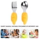 thumbnail image 5 of 1 set 2pcs baby waterware staveware acero inoxidable cucharada de horquilla para niños pequeños para niños pequeños, 5 of 6