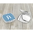 thumbnail image 3 of Letter R Chevron Blue and White Compact Mirror CJ1045-RSCM, 3 of 4