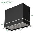 thumbnail image 4 of Akicon Range Hood 36 Inch, Ultra Quite Stainless Steel Ducted Kitchen Hood, Wall Mount Square Vent Hood with LED Light and Dishwasher-Safe Filters, 3 Speeds, 600 CFM (AK-HS36HB-JBN), 4 of 7