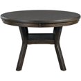 Round Transitional Wood Dining Table with Standard Height & KickedOut