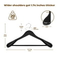 thumbnail image 2 of Percheros de madera MEQUTION, paquete de 8 unidades, con hombros extra anchos, 2 of 9