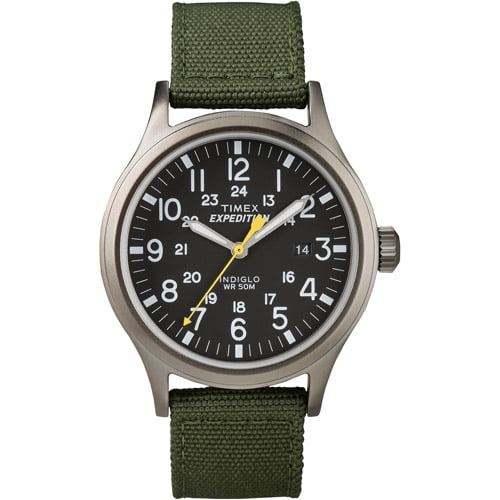 Timex Men's Expedition Scout Watch, Green Nylon Strap by Timex