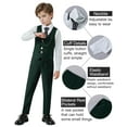 thumbnail image 5 of Boys Suit Formal Dress Clothes Big Boy Wedding Outfit Vest+Pants+Dress Shirt+Chain+Adjustable Tie 6-10Y, 5 of 7