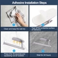 thumbnail image 4 of Aoresac 2pcs Toilet Paper Holder Rustproof Self Adhesive or Drilling, 4 of 8