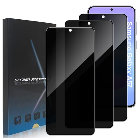 ZYQEEE Privacy Screen Protector Tempered Glass for Samsung Galaxy A57 5G - Scratch Resistant Protective Film - Easy Installation Edge to Edge Protection - Bubble Free