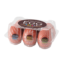 TENGA Egg Hard Boiled Elastomer Masturbator for Him, 6-Count Set