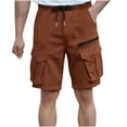 thumbnail image 1 of Liquidation de Shorts pour Hommes! Shorts Cargo pour Hommes Taille Élastique Course Randonnée Bermudas Longueur Genou Vêtements d'Été Décontractés avec Multiples Poches, 1 of 6