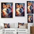 thumbnail image 4 of Designart "Contemporary Spirit Of Shiba Inu I" Animals Dog Floater Framed Wall Art Prints, 4 of 5