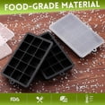 thumbnail image 5 of Ice Cube Trays,15 Square Ice Cube Tray with Lid,3 Pack Ice Cube Moulds Set,Ice Molds Silicone,Ice Cube Maker,Large Ice Trays for Whiskey Freezer Conta, 5 of 5