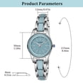 thumbnail image 5 of Watch for Woman Minimalist Diamond-Accented Watch with Quartz Movement, Waterproof Watch with Stainless Steel Strap for Woman Perfect Gift, 5 of 7