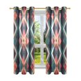 thumbnail image 7 of Yayeee Window Curtains Set of 2 for Living Room Light Filtering 63"x52", Green Abstract, 7 of 7