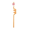 thumbnail image 3 of Leutsin 24PC New Curved Straws Party Decoration Candy Cartoon Reusable Straws, 3 of 9