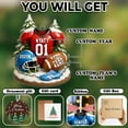 thumbnail image 2 of Personalized Football Christmas Ornament 2025 Xmas Gift For Football Player Gift For Football Football Helmet Football Uniform Gift For Kids, 2 of 5