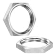 thumbnail image 1 of Uxcell 2-Pack Cast Pipe Fitting Hex Locknut, NPT1/2 Female Thread Stainless Steel Hex Locking Nut, 1 of 6