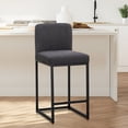 thumbnail image 2 of Sophia & William Counter Height Bar Stools with High Backrest 4 Pack Soft & Durable Chenille Fabric Bar Stools for Kitchen Island, Grayish Black, 2 of 8