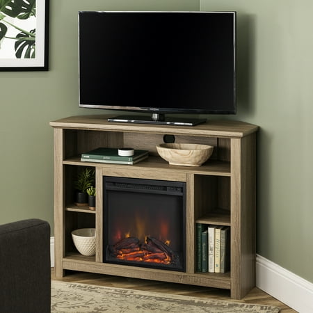 Manor Park Tall Corner Fireplace TV Stand for TVs up to 50", Driftwood