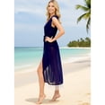 thumbnail image 3 of HAPPY BAY Women's Open Front Lightweight Duster Kimono Cardigan M-L Aqua-AB865, 3 of 5