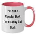 thumbnail image 2 of Tabby Cat Dad Gift, I'm Not A Regular Dad. I'm A Tabby Cat Dad., Two Tone Coffee Mug for Christmas, Funny Tabby Cat Lover Gift from Men to Friends, Cute Tabby Cat Mug for Women, 2 of 5