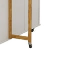 thumbnail image 6 of Kitchen Island on Wheels with Drop Leaf Tabletop, 43.31" Rolling Kitchen Cart with Spice Rack and Towel Rack, White Mobile Kitchen Cabinet, 6 of 8