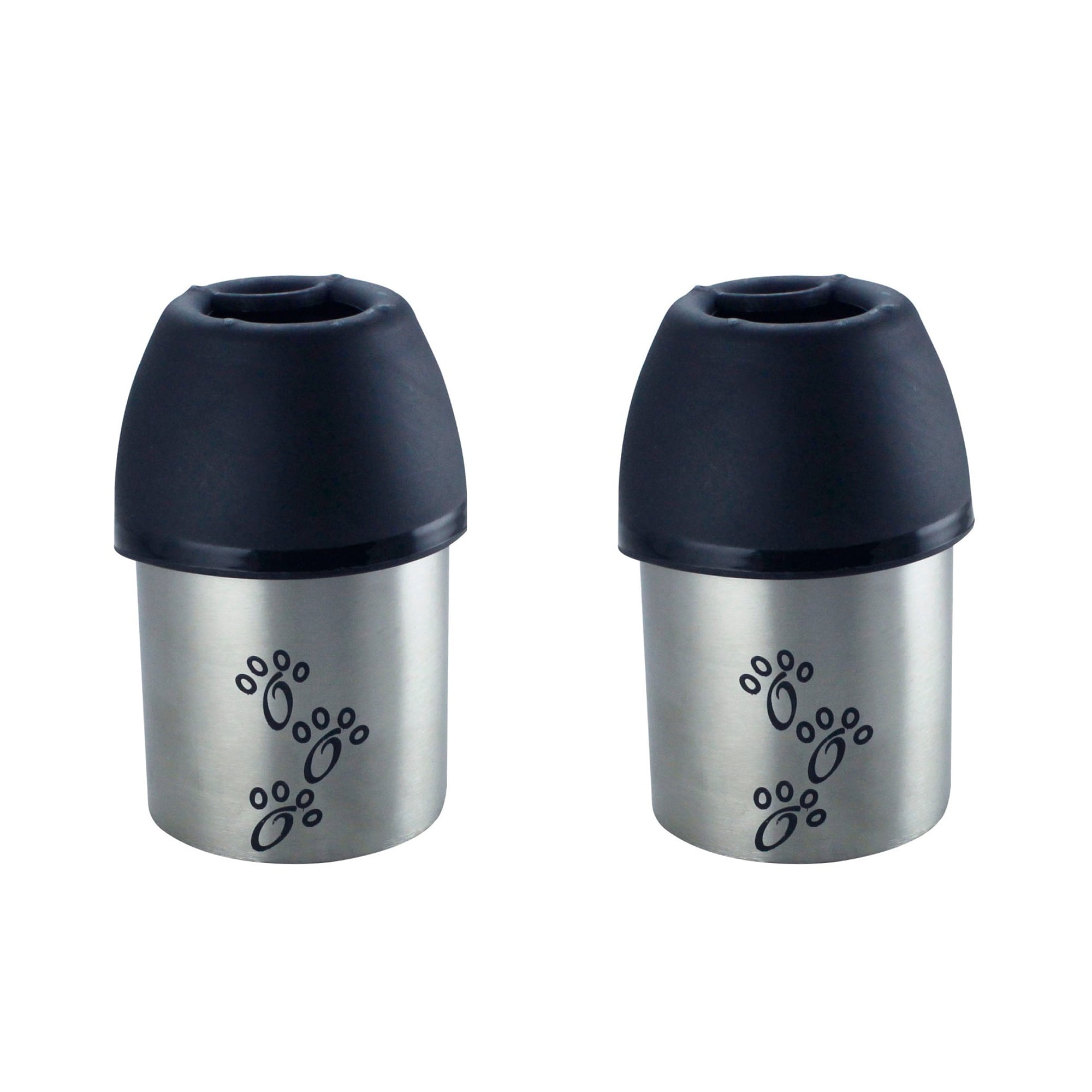 Pefilos 11.84 OZ Stainless Steel Dog Water Bottle, Portable Convenient Small Dog Water Dispenser, Puppy Trave Bowl Perfect Size for 2 Pcs, Silver and Black S Pefilos 11.84 OZ Stainless Steel Dog Water Bottle, Portable Convenient Small Dog Water Dispenser, Puppy Trave Bowl Perfect Size for 2 Pcs, Silver and Black S