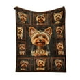 thumbnail image 3 of Fwttom Throw Blanket for Couch, Cute Blankets And Throws with Yorkshire Terrier Pattern, Flannel Blankets for Beds Home Decor Office Sofa Napping Camping, 3 of 4