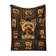 thumbnail image 2 of Manta de franela con diseño de Yorkshire Terrier, suave y acogedora, ideal para decoración del hogar, viajes, picnics, camping, cálida, regalo para amantes de los perros, material lavable., 2 of 3