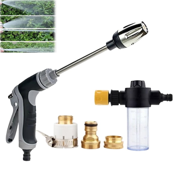 Aquoxis Pressure Washer Rotating Nozzle, Durable Stainless Steel Spray Head, 3 Modes for Car Wash & Patio, Universal Connection