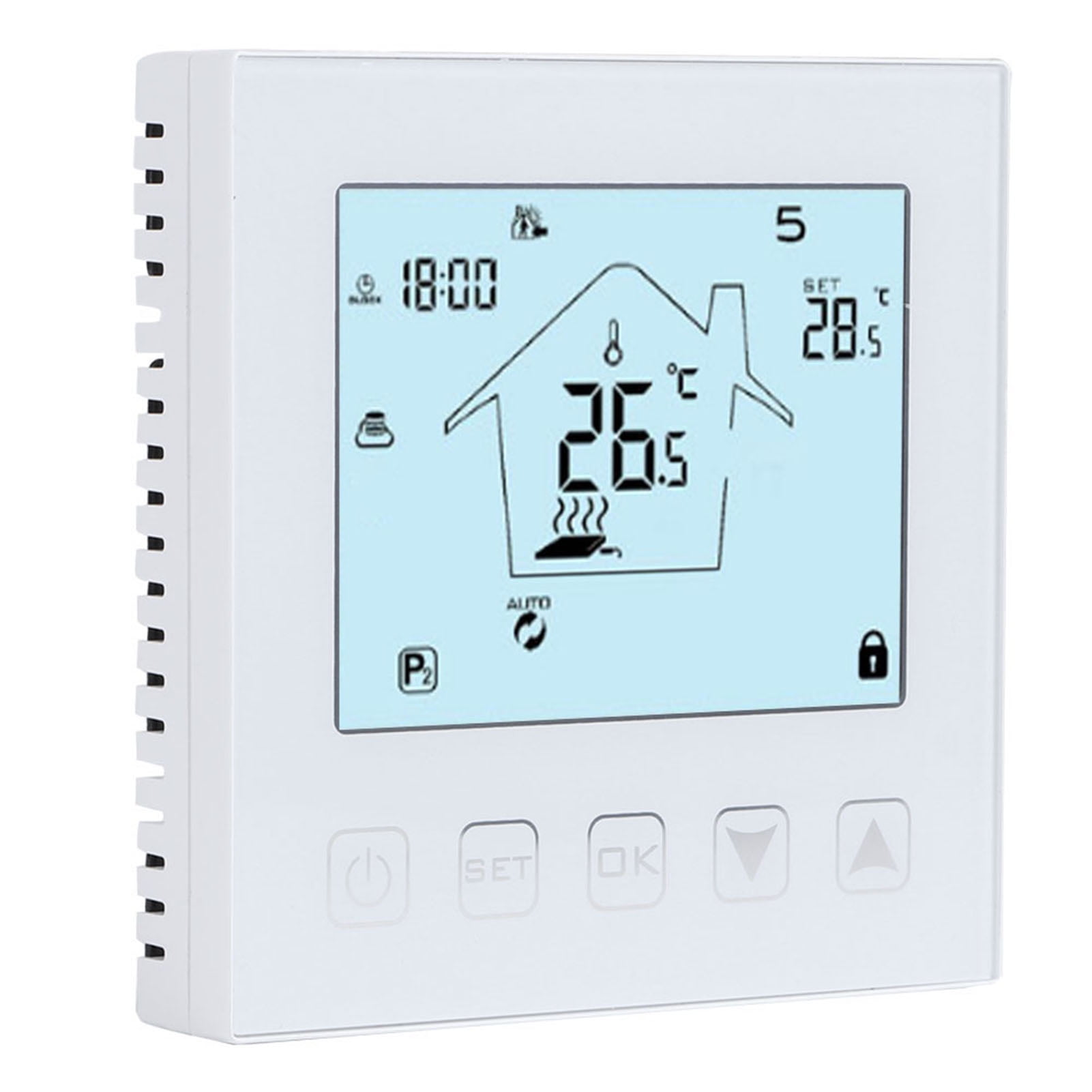 Digital Temperature Controller For Home Heating: Anti,Interference, LCD Display, Child <span Style="background:red"></span>  Freeze Protection