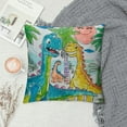 thumbnail image 2 of Shiartex Pillow Cover Dinosaur Kids Boy Travel Dino Throw Pillow Case Home Decor for Sofa Livingroom Couch Bedding Decorative Gift White, 2 of 5