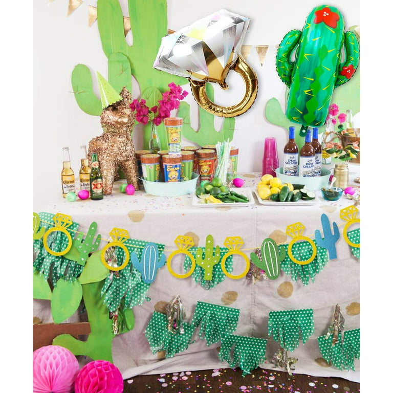 Mexican Fiesta Themed Cactus Gold Foil Letters Banner Confetti Balloons  Garland Arch Kit Festive Indoors Outdoors Supplies - Party & Holiday Diy  Decorations - AliExpress