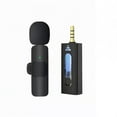 thumbnail image 1 of K35 Microphone Lavalier Sans Fil Prise Ronde 3.5mm Réduction de Bruit Automatique Micro Cravate pour Enregistrement Caméra Noir 1 à 1, 1 of 5