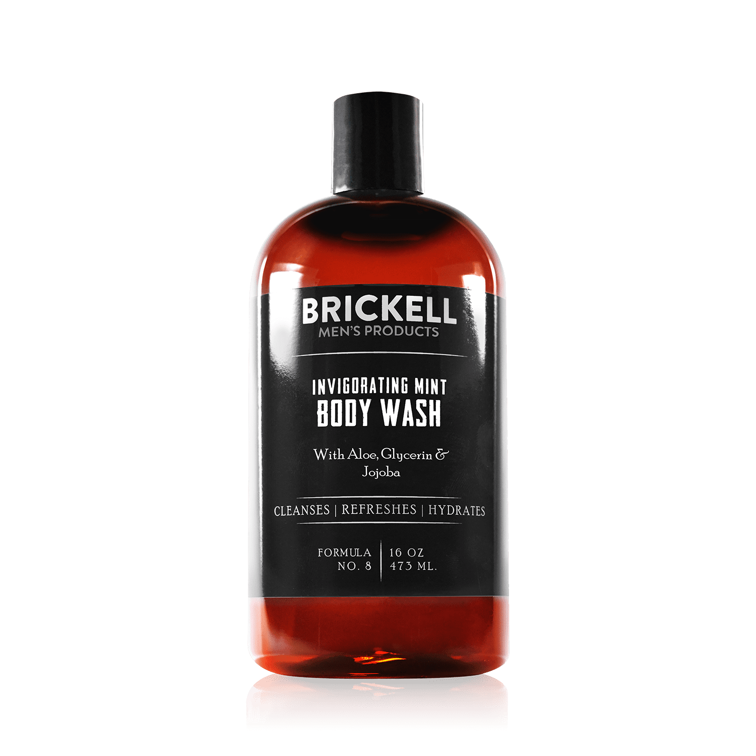 Brickell Men's Products Invigorating Mint Body Wash for Men. 16oz - Organic & Natural