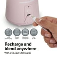 thumbnail image 6 of Hamilton Beach Blend Now Portable Cordless Blender, USB rechargeable, 16 oz. jar with travel lid, rose, 51181, 6 of 13