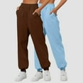 thumbnail image 2 of Mepaouo 2Pcs Womens Fleece Lined Sweatpants High Waisted Pull on Baggy Cinch Bottom Jogger Sizes S-3X, 2 of 4